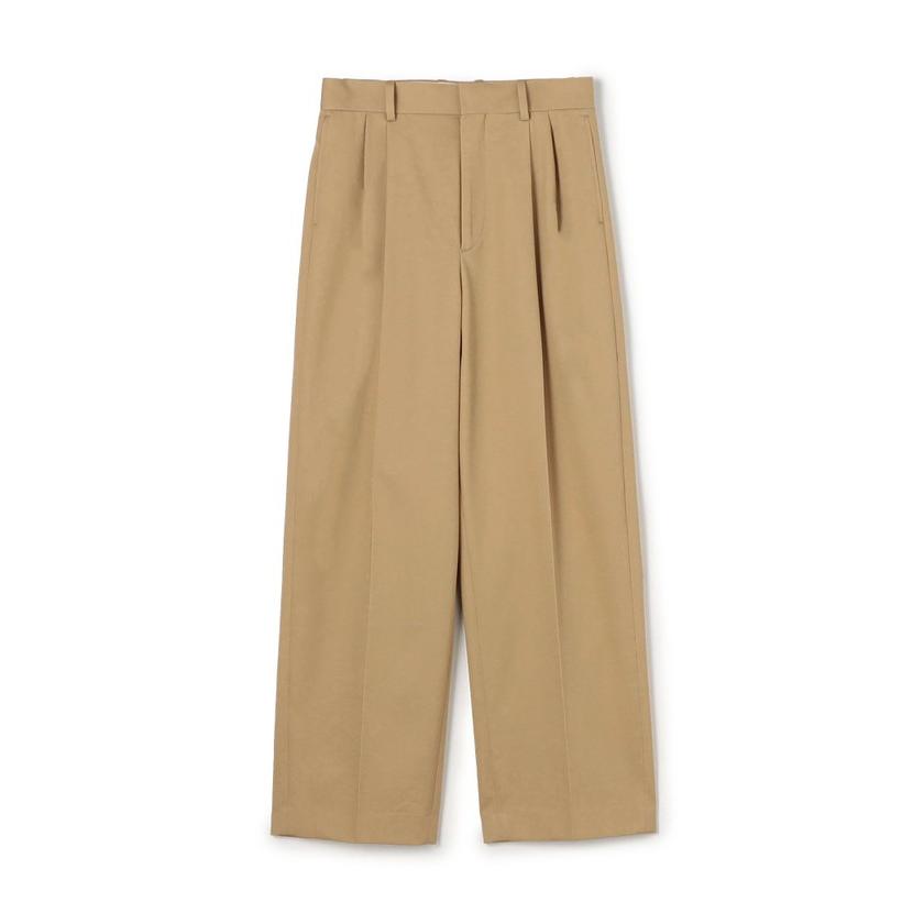 MACPHEE【未使用】コットンチノ タックストレートパンツ　日本製 MACPHEE（マカフィー） 【MACPHEE】コットンチノ タックストレート