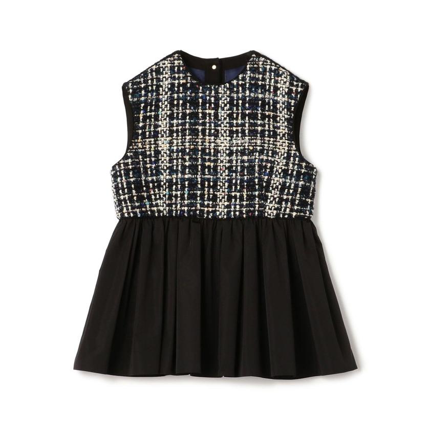 トゥモローランドコレクションファンシージレ ジョーヌラインファンシー クルーネックジレ（ベスト