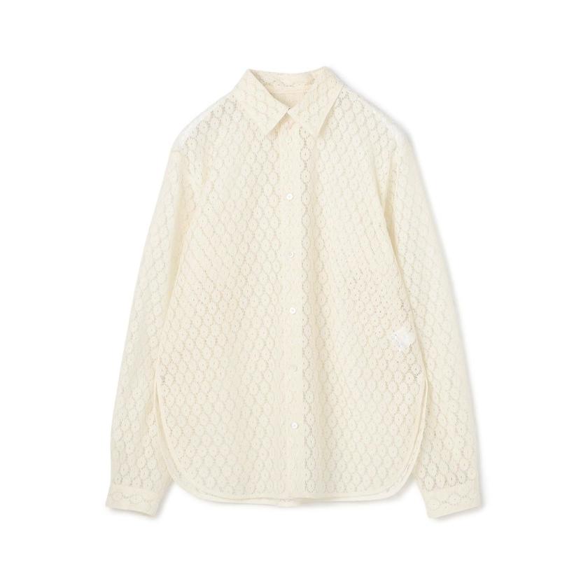 ほぼ新品‼︎今季新作！MACPHEEフロッキーレース レギュラーカラーシャツ MACPHEE（マカフィー） 【MACPHEE】フロッキーレース レギュラーカラー