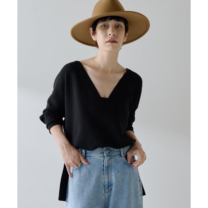 【Whim Gazette】深Vスリットプルオーバー Whim Gazette（ウィム ガゼット） 【ウィムガゼット】深Vスリット