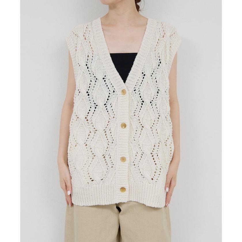 美品 HERITANOVUMヘリテノーム フリンジニットベスト GALLARDAGALANTE 【ガリャルダガランテ】【HERITANOVUM