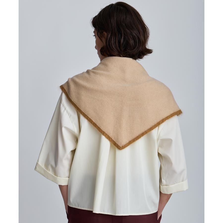 ASAUCE MELER/アソースメレ　リネントライアングルスカーフ ASAUCE MELER/アソースメレ】トライアングルトリコロールリバー