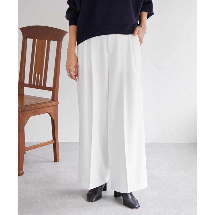 BEARDSLEY ホワイトパンツ BEARDSLEY（ビアズリー） 【ビアズリー】裏起毛タックバギーパンツ