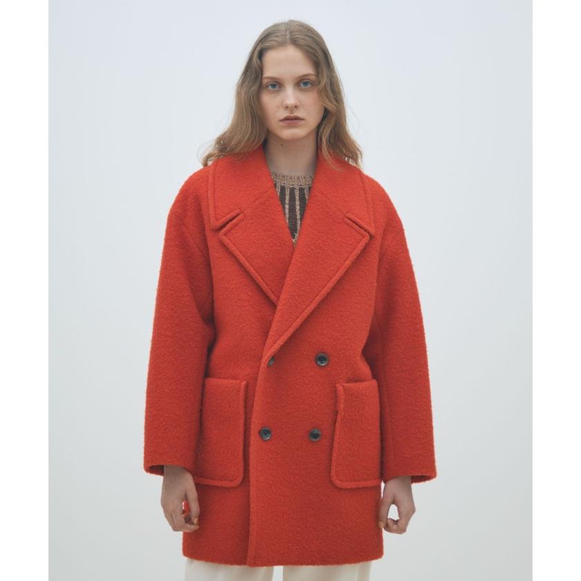MACPHEE 24AW ブークレーボンディング ダブルブレストコート MACPHEE（マカフィー） 【MACPHEE】ブークレーボンディング ダブル