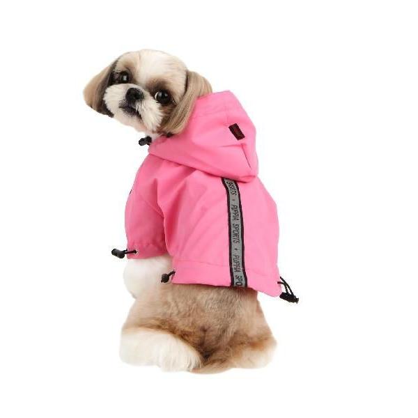 ペット用品 犬 犬の服 PUPPIA レインコート BASE JUMPER ピンク｜maggie-b｜02