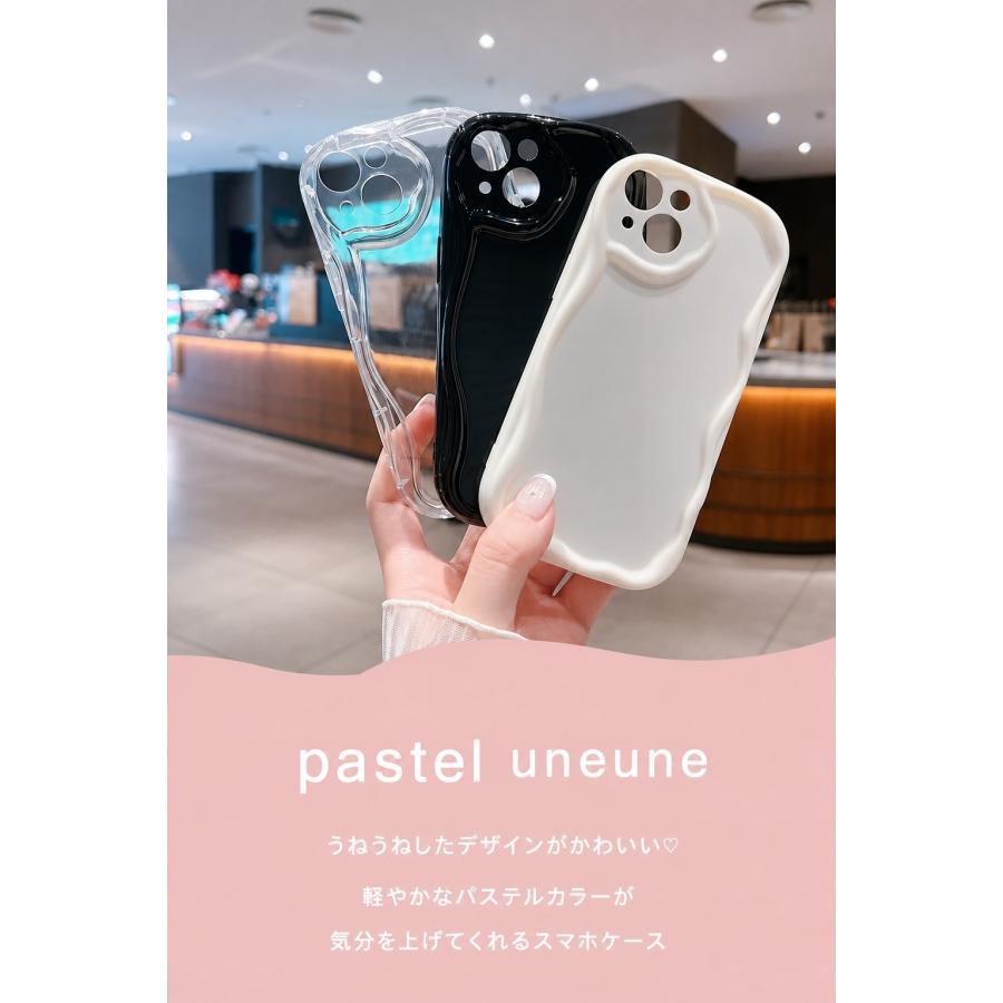 ☆OPPO A5 5G ケース OPPO A3 カバー うねうね 透明 クリア かわいい