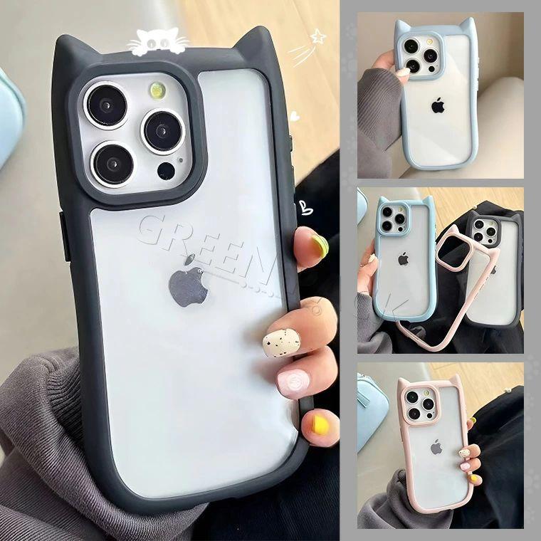 猫耳 スマホケース iPhone16 ケース クリア iPhone 16 Pro Max