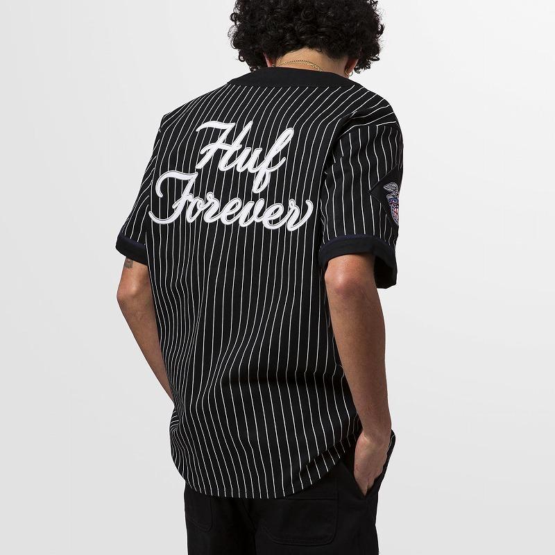 ハフ ベースボール シャツ HUF FOREVER BASEBALL JERSEY [BLACK]｜magic-apple｜07