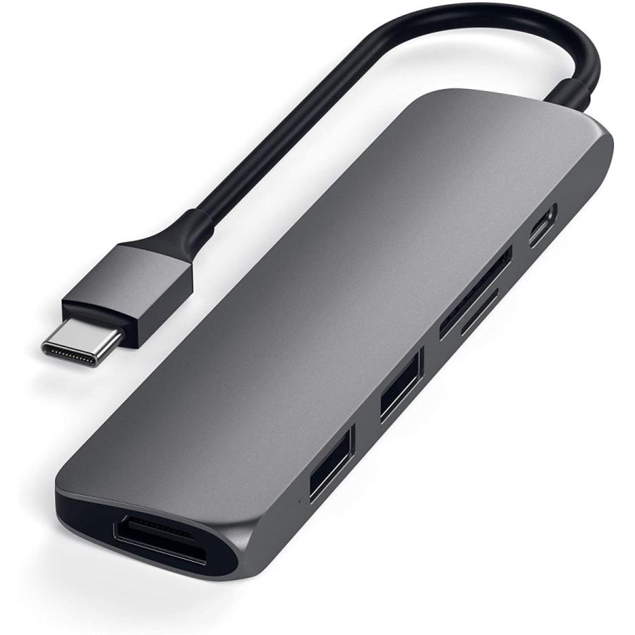かわいい Type C Usbハブ マルチ スリム V2 Satechi 4k Usbポート3 0x2 Macbook カードリーダー Hdmi ノートパソコンアクセサリー 周辺機器 Www Universitaria Cl