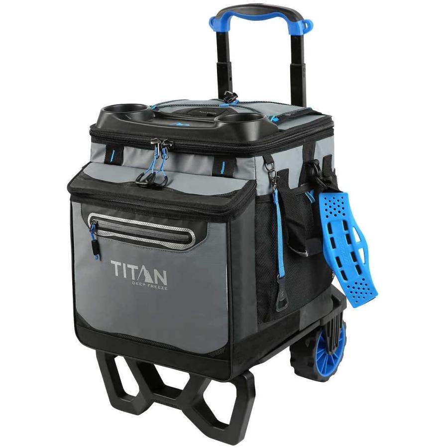 Titan Rolling Cooler 折り畳み式 クーラーバッグ キャリーカート付 ドリンクホルダー付き Magic Magic 通販 Yahoo ショッピング