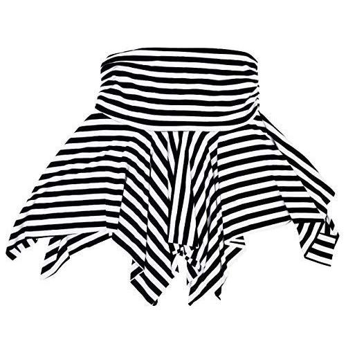 驚きの価格 Dfギャラリー ミニスカート ベリーダンス衣装 ストライプ ランダム裾 ストレッチ素材 T A ボーダー フリー Wantannas Go Id