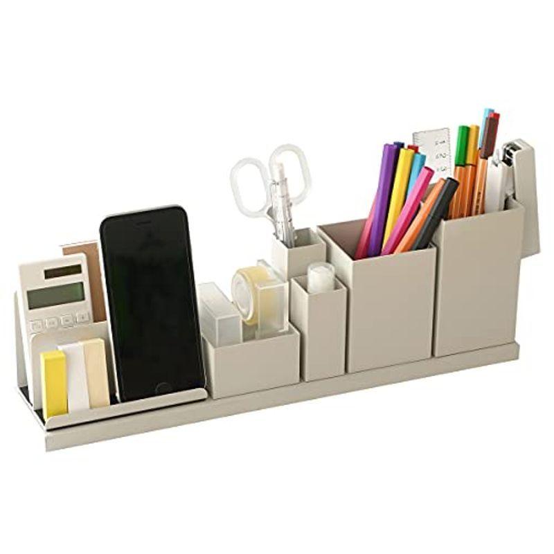 デスクオーガナイザー ペン立て マグネットで自由配置 アルミ デスク収納 卓上収納 おしゃれ グレー スクエア Magic Magic 通販 Yahoo ショッピング