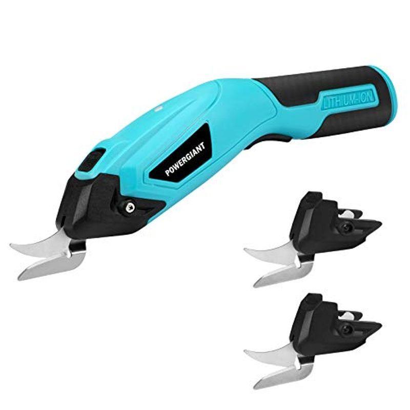 Powergiant電動ハサミ 充電式ハサミ 剪定ばさみ 作業工具 コードレス 布 ビニール カーペット