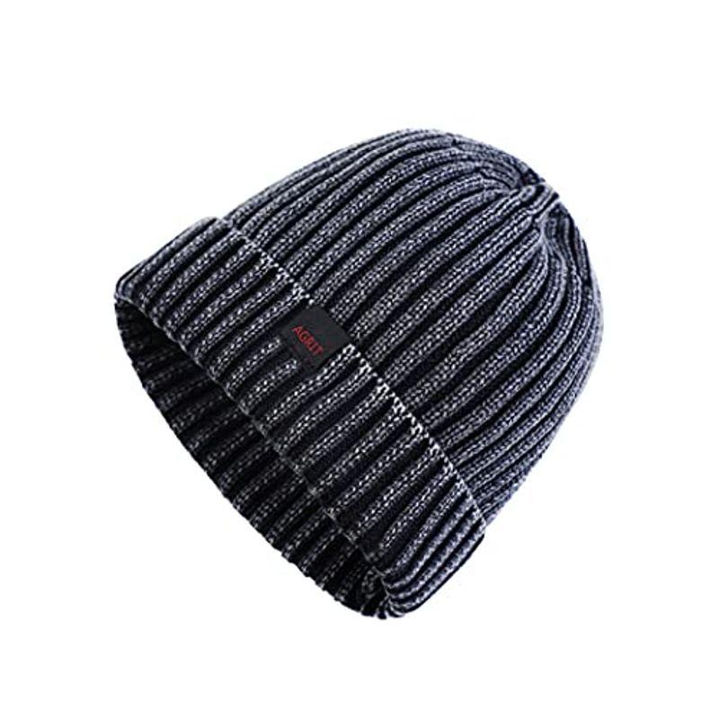 1円 有名なブランド Agrit ニット帽 メンズ ナイトキャップ ニットキャップ 硫化染め バイオウォッシュ加工 ストンバイオ加工 折り返し リブ編み アウトド