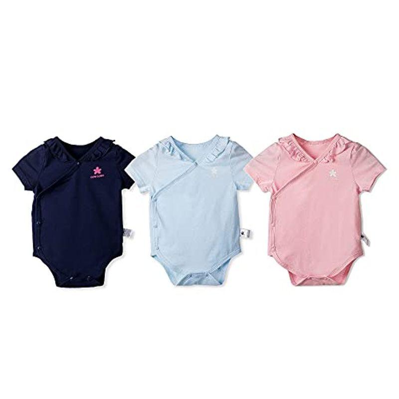 Cotton Fairy ベビー服 女の子 夏 薄い 肌着 無地 新生児服 出産祝い 赤ちゃん ロンパース ３枚