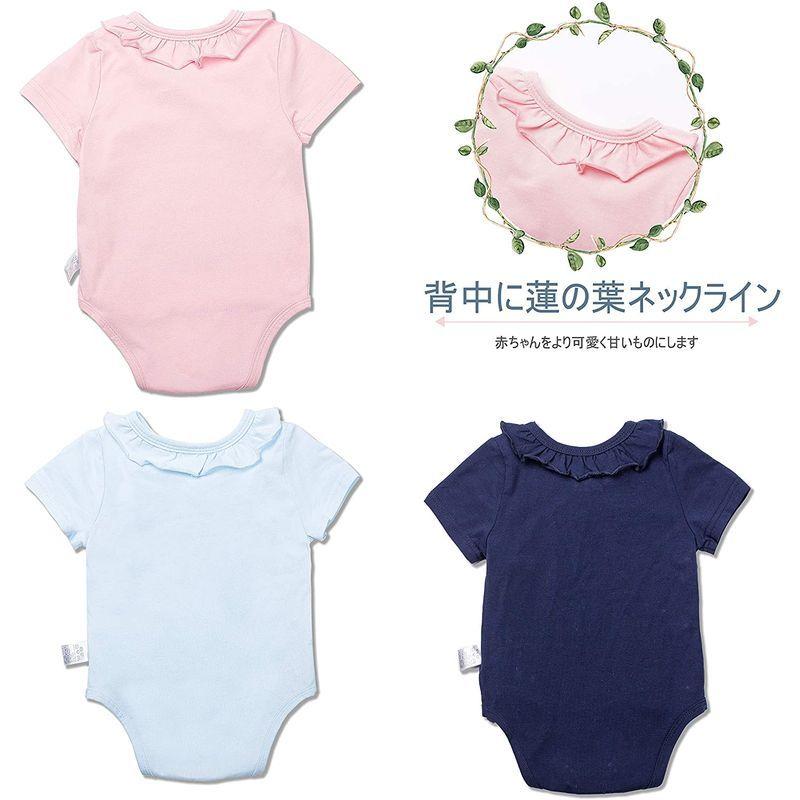 全商品オープニング価格 Cotton Fairy ベビー服 女の子 夏 薄い 肌着 無地 新生児服 出産祝い 赤ちゃん ロンパース ３枚組 59cm 0 3ヶ月 Ecopreneur Pe