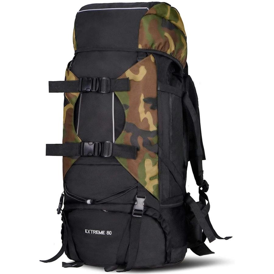 無料ラッピング 選べる5colors バックパック 登山リュック 80L 登山 旅行 リュックサック 防水 軽量 山登り リュック ザック キャンプ 多機能 アウトドア 防災バの画像