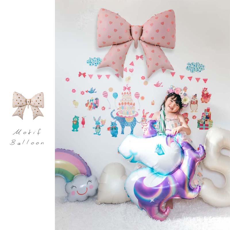 ぺたんこ配送 ヘリウム対応 バルーン 風船 単品 【リボン】 フィルムバルーン 誕生日 バースデー ハーフバースデー かわいい 大きい パーティー |  | 01