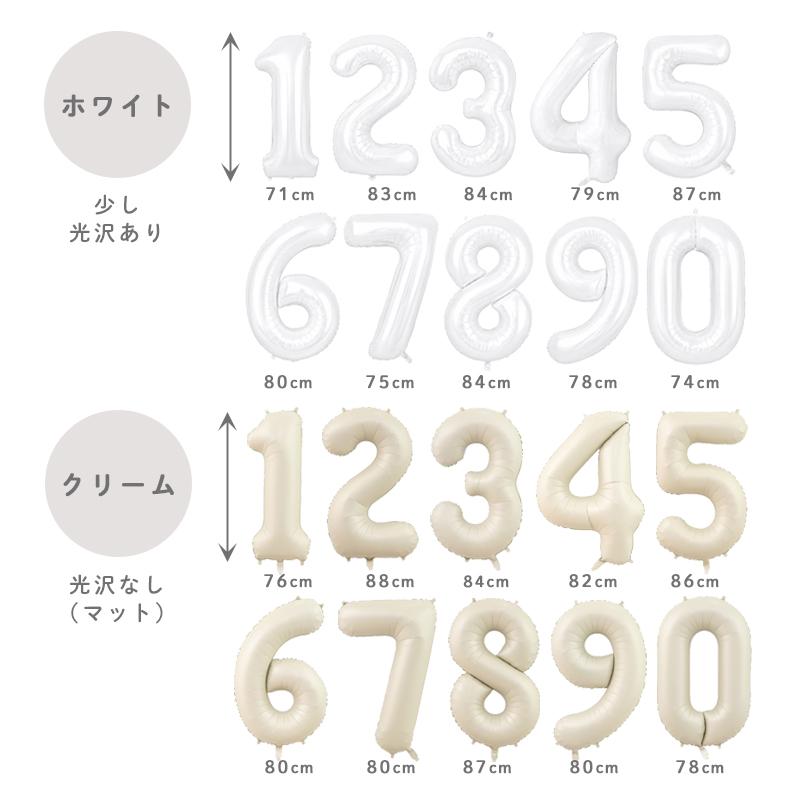 約80cm 8カラー 数字 バルーン 風船 大きい ナンバーバルーン 32インチ ホワイト 誕生日 バースデー 周年 還暦 古希 長寿祝い 年号 ウェディング 進級祝い |  | 12