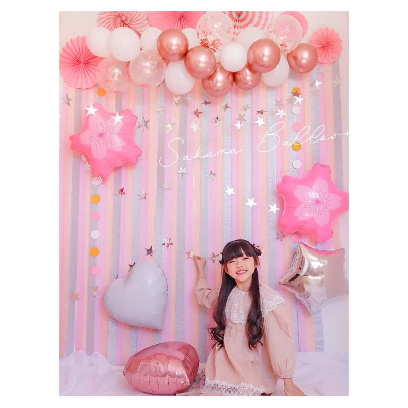 風船 バルーン 単品 飾り 桜 さくら 【薄い桜】 47.5cm ぺたんこ配送 パーティー 飾りつけ フィルムバルーン ホイルバルーン 誕生日 バースデー |  | 04