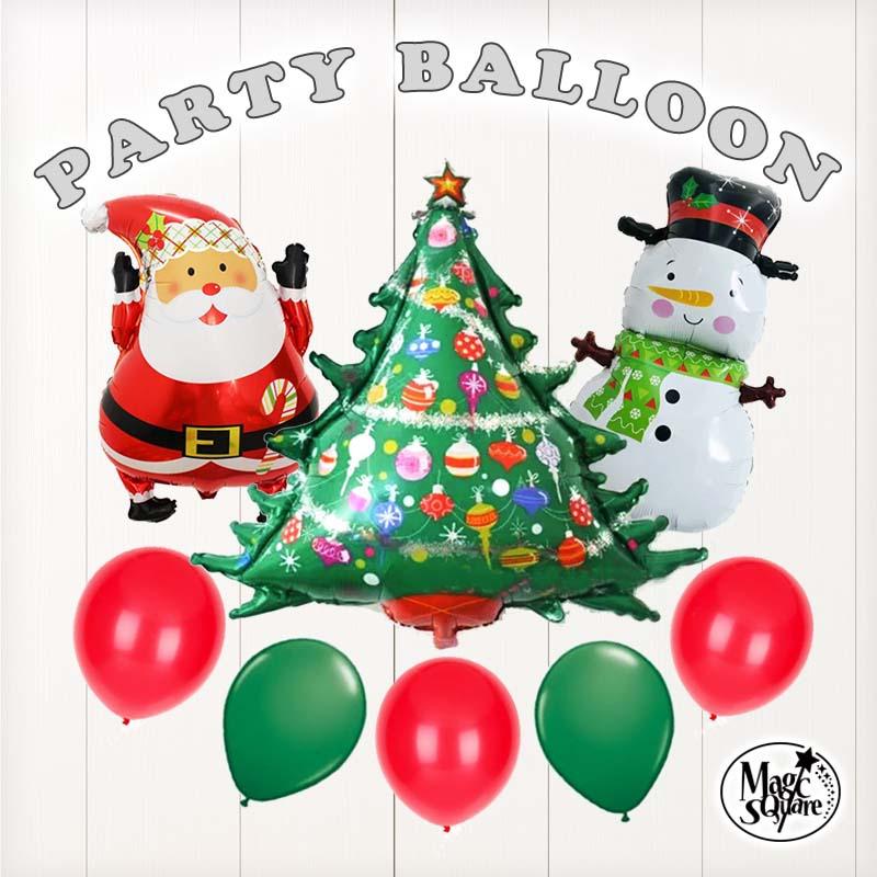 風船 バルーン 飾りつけ クリスマス X'masバルーン8個セット 飾り | 