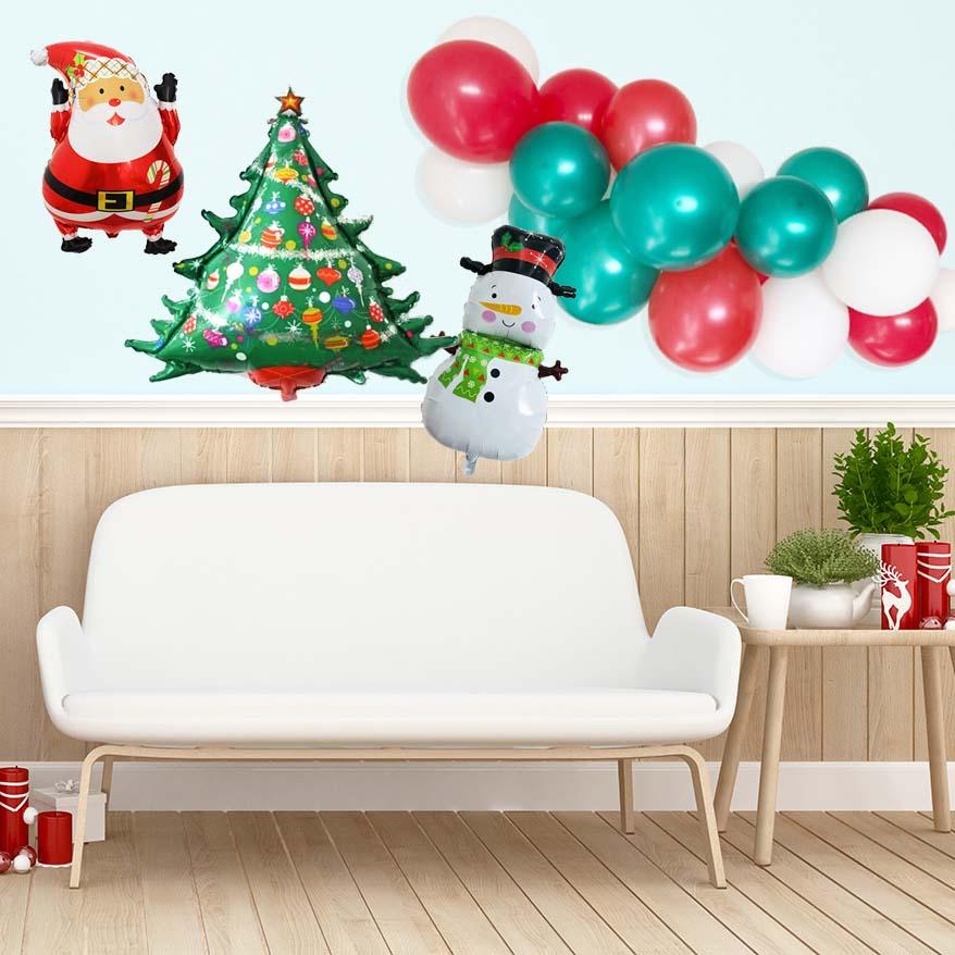 風船 バルーン 飾りつけ クリスマス X'masバルーン8個セット 飾り |  | 01