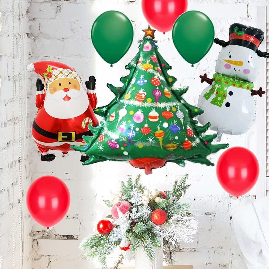 風船 バルーン 飾りつけ クリスマス X'masバルーン8個セット 飾り |  | 03