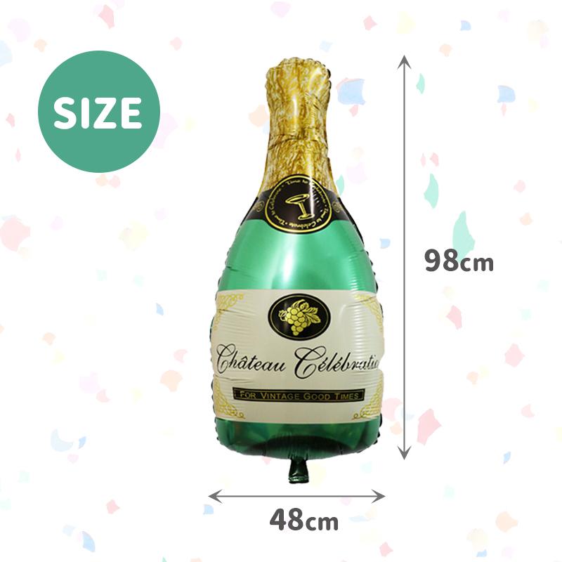 ぺたんこ配送 ヘリウム対応 お酒 バルーン 風船 大きい【シャンパーニュ】 バルーン ハーフバースデー 飾りつけ フィルムバルーン |  | 05