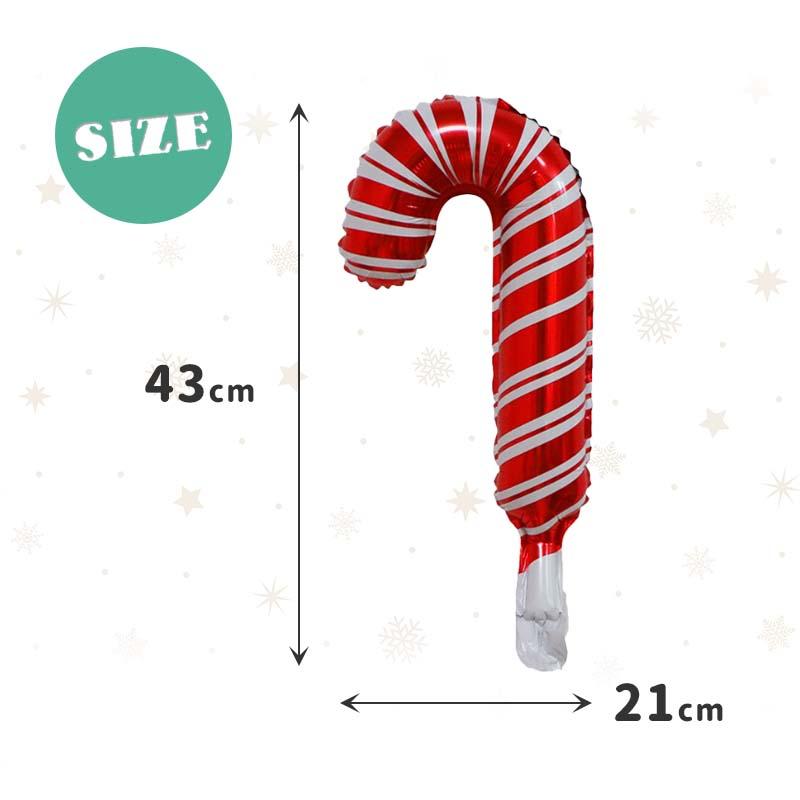 クリスマス 飾り 風船 フィルムバルーン キャンディケーン Xmas バルーン ホイルバルーン フォイルバルーン 飾りつけ 飾り付け 飾り  イベント パーティー |  | 02