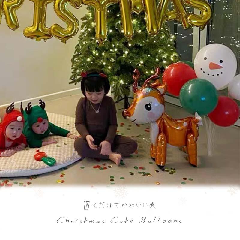 クリスマス 飾り 風船 フィルムバルーン トナカイ 立体 自立 大きい バルーン ホイルバルーン フォイルバルーン 飾りつけ 飾り付け 飾り イベント パーティー |  | 01