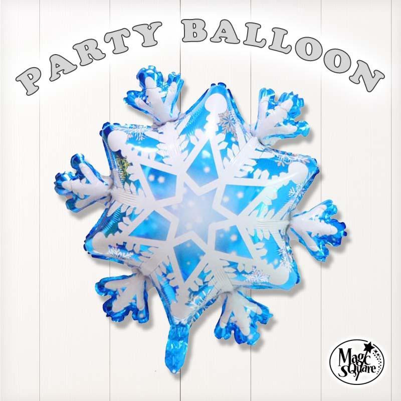 クリスマス 飾り 風船 フィルムバルーン スノークリスタル 雪 氷 雪の結晶 大きい バルーン ホイルバルーン フォイルバルーン 飾りつけ 飾り付け 飾り | 