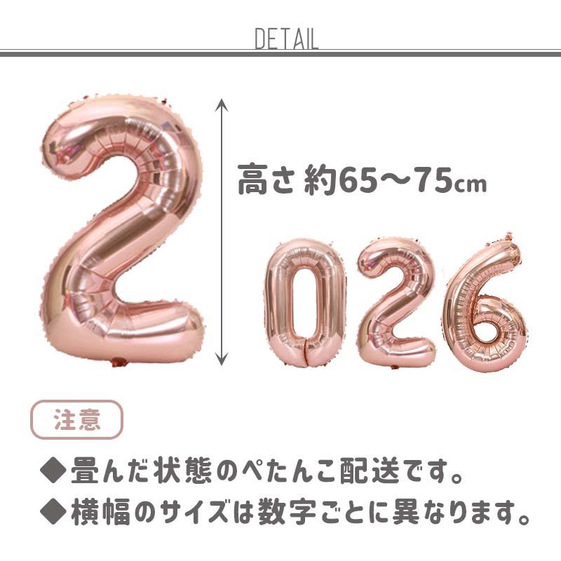 2025 西暦 数字 風船 バルーン 【8色から選べる年号バルーンセット】フィルムバルーン ホイルバルーン ナンバーバルーン |  | 02
