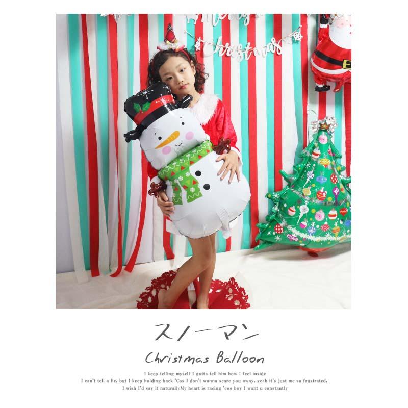 風船 バルーン クリスマス  飾り付け 室内装飾 シール 壁紙 壁面 玄関 パーティー おしゃれ 雪だるま |  | 01