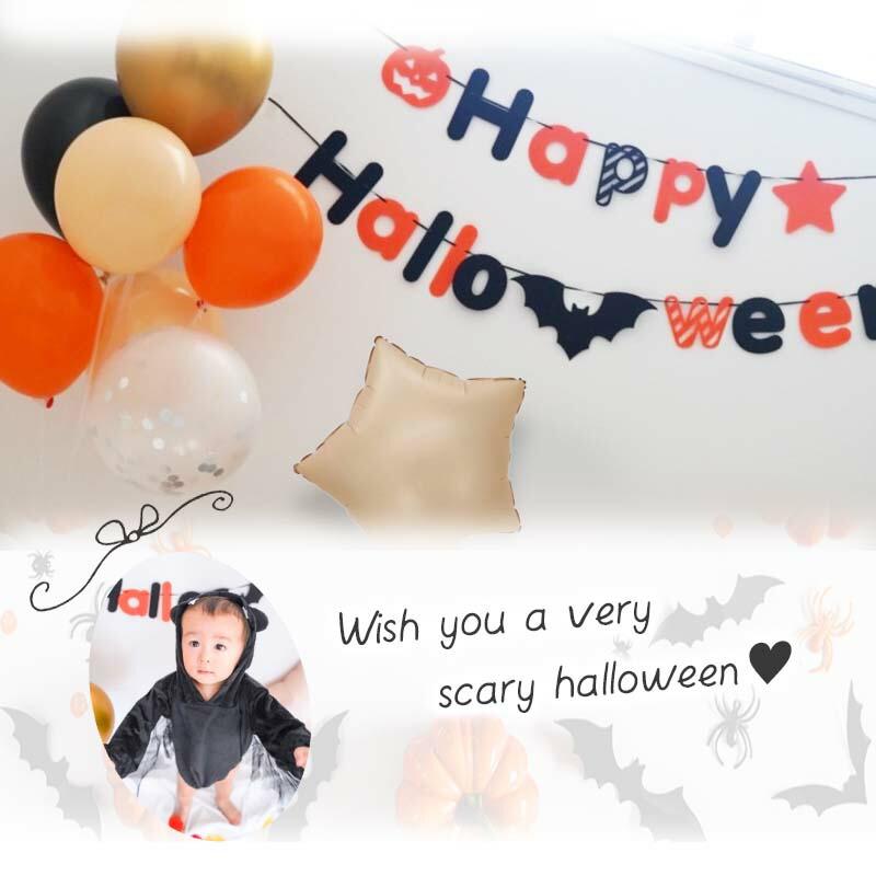 飾りつけ セット ハロウィン 【オレンジハロウィンデコレ】 海外風 バルーン 風船 スタンドバルーン ガーランド フィルムバルーン 星 スター おしゃれ かわいい |  | 10