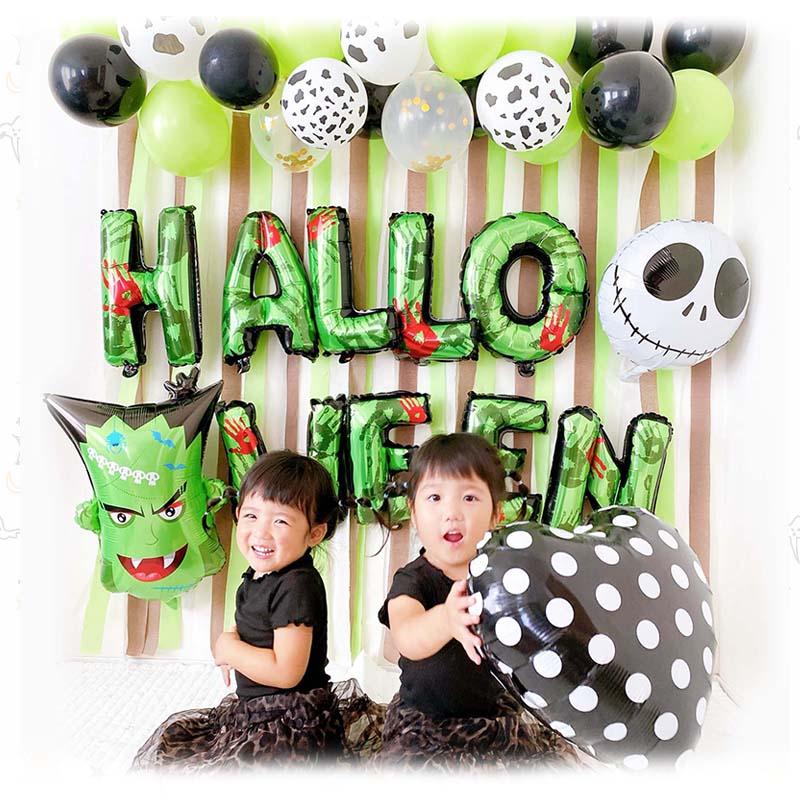 送料無料 飾りつけ セット ハロウィン 【グリーンフランケンデコレ】 海外風 バルーン 風船 おしゃれ かわいい パーティー 飾り |  | 06