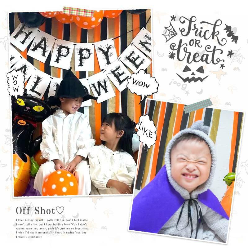 ハロウィン  飾り付け 風船 バルーン 室内装飾 クレープストリーマー 壁面 玄関 かぼちゃ パンプキンハロウィンデコレ | マジックスクウェア | 15