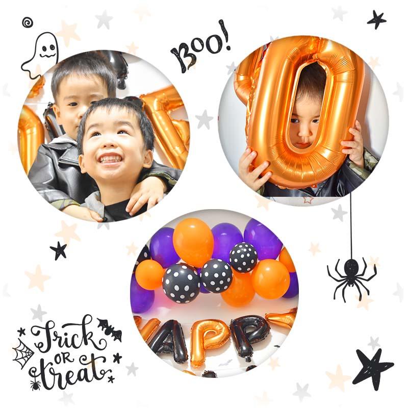 ハロウィン  飾り付け  文字バルーン・こうもりデコレ  バルーン ウォールステッカー 風船 装飾 Halloween |  | 01