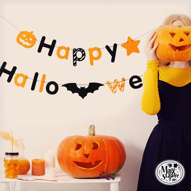 メール便対応 ハロウィン 飾り ハロウィンガーランドc Ha0036 ウォールステッカーのスクウェア 通販 Yahoo ショッピング