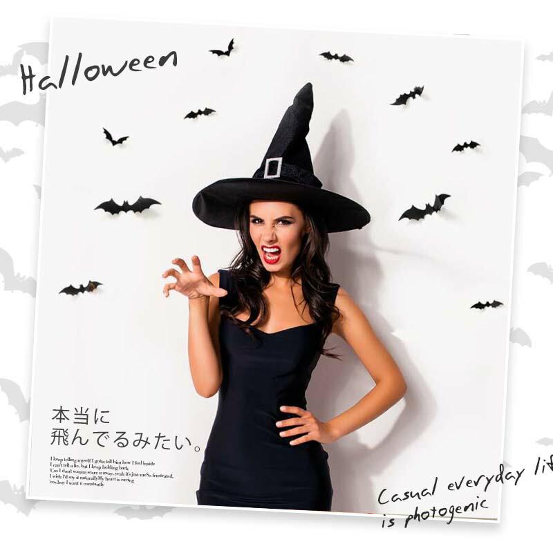 ハロウィン 飾り 立体 ウォールステッカー 【こうもり立体ウォールステッカー12匹】 セット 海外風 貼ってはがせる 賃貸OK 壁シール |  | 05
