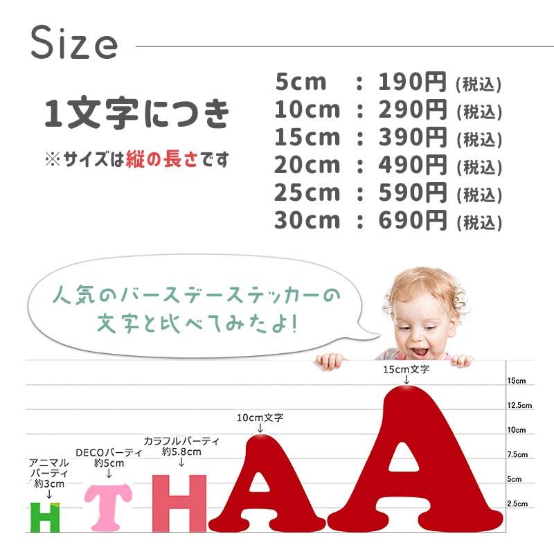 縦5cm 文字ステッカー 転写式 はがせるウォールステッカー 飾り 飾りつけ おしゃれ 名入れ 誕生日 バースデーハーフ バースデー 表札 ドアサイン 店名 受注生産 |  | 11