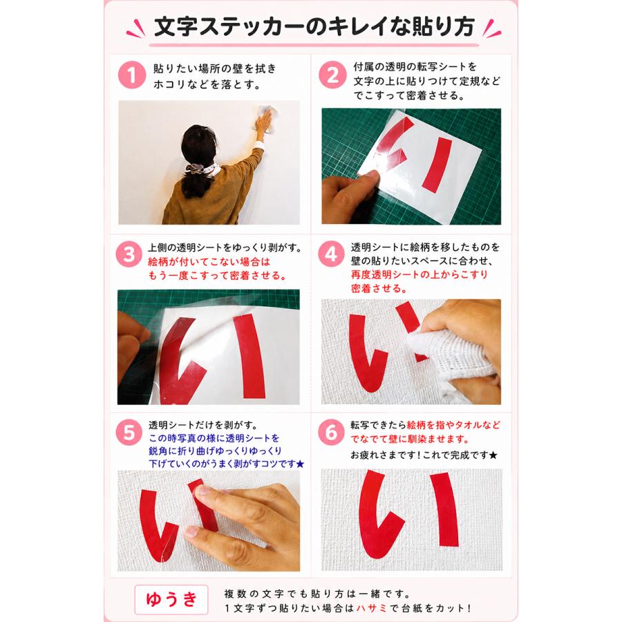 縦5cm 文字ステッカー 転写式 はがせるウォールステッカー 飾り 飾りつけ おしゃれ 名入れ 誕生日 バースデーハーフ バースデー 表札 ドアサイン 店名 受注生産 |  | 13
