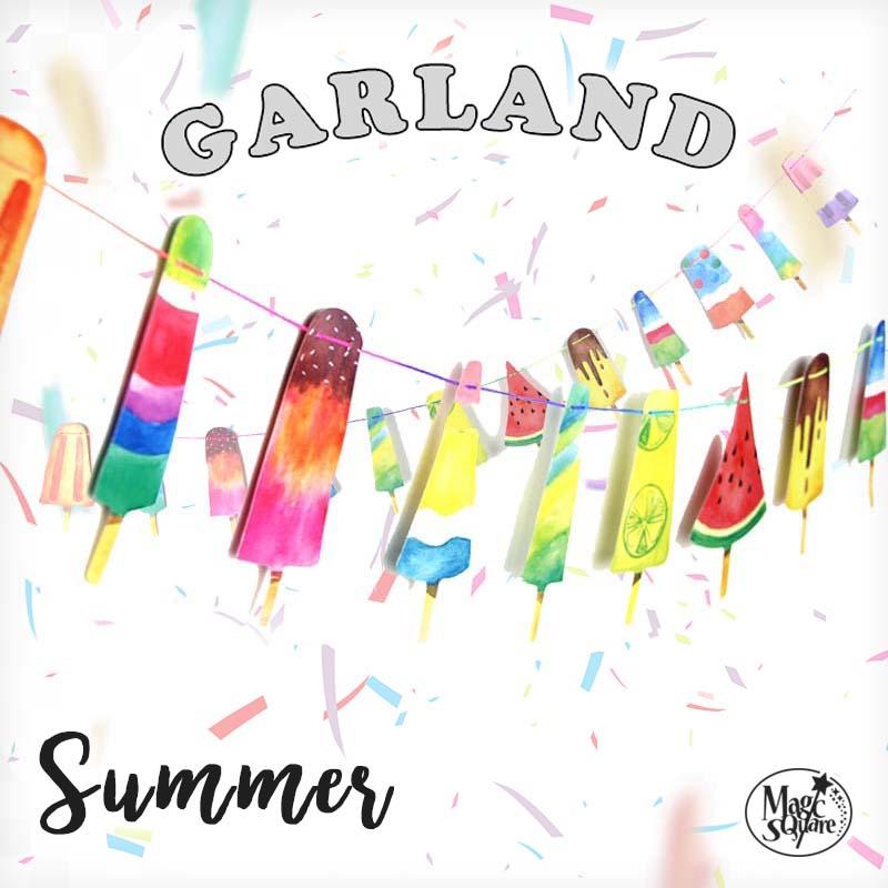 ガーランド 夏 フルーツ アイス 夏ガーランド 飾り Pf0032 ウォールステッカーのスクウェア 通販 Yahoo ショッピング