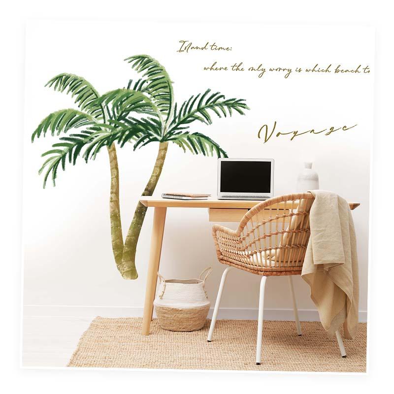 ウォールステッカー ヤシの木 ヤシ リゾート 南国風 【palm tree】 はがせる 壁 シール ステッカー 壁紙 飾りつけ おしゃれ 植物 木 葉 草 花 受注印刷 | マジックスクウェア | 05