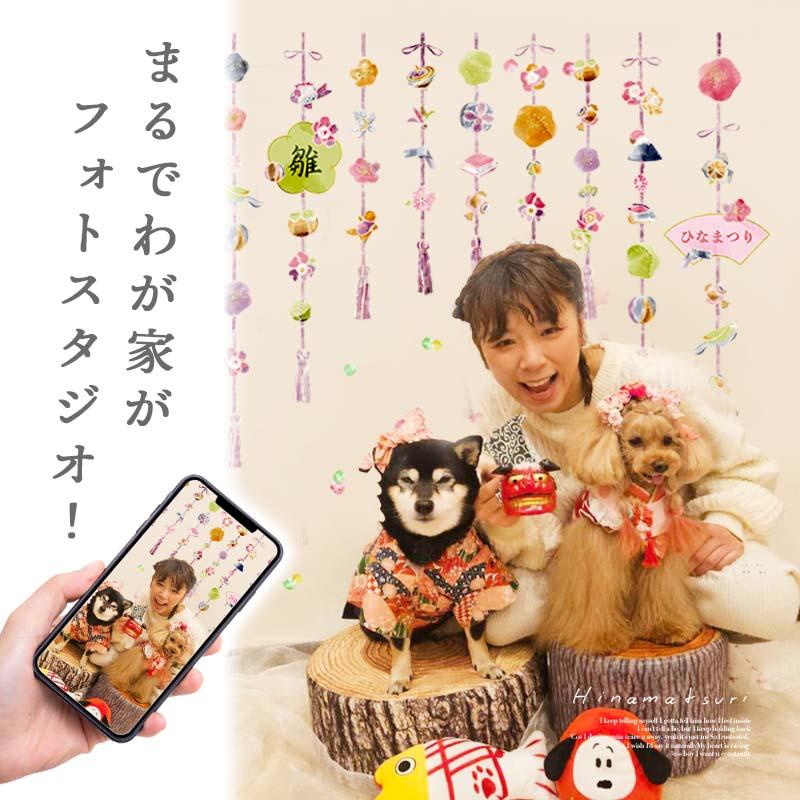 ウォールステッカー ひな祭り 【いざよい吊るし雛】 貼ってはがせる 壁 シール 賃貸OK ひなまつり 雛祭り おひなさま おひな様 つるし雛 初節句 受注印刷 |  | 07