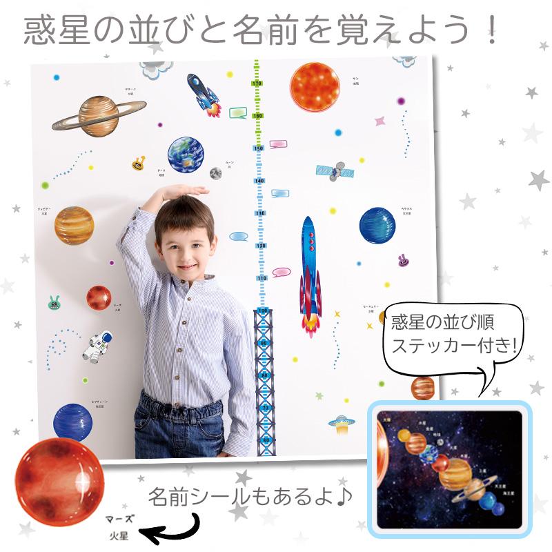 ウォールステッカー  選べる身長計と アルファベット 壁掛け 子供部屋 英語教育 English 勉強 子供 知育 子育て 教育 入園 入学 文字 新生活 | マジックスクウェア | 07