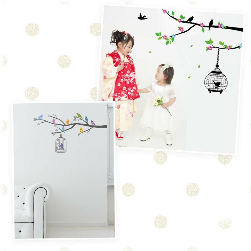 ◆セール◆ お試し ウォールステッカー 【小花と小鳥】 はがせる 壁 シール ステッカー 壁紙 飾りつけ かわいい おしゃれ 韓国 韓国インテリア |  | 07