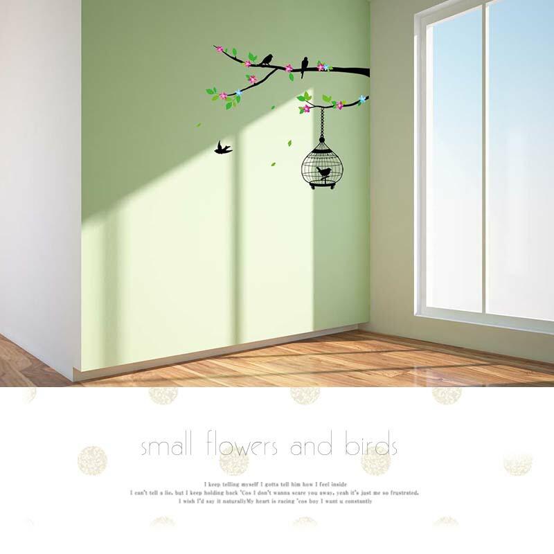 ◆セール◆ お試し ウォールステッカー 【小花と小鳥】 はがせる 壁 シール ステッカー 壁紙 飾りつけ かわいい おしゃれ 韓国 韓国インテリア |  | 08