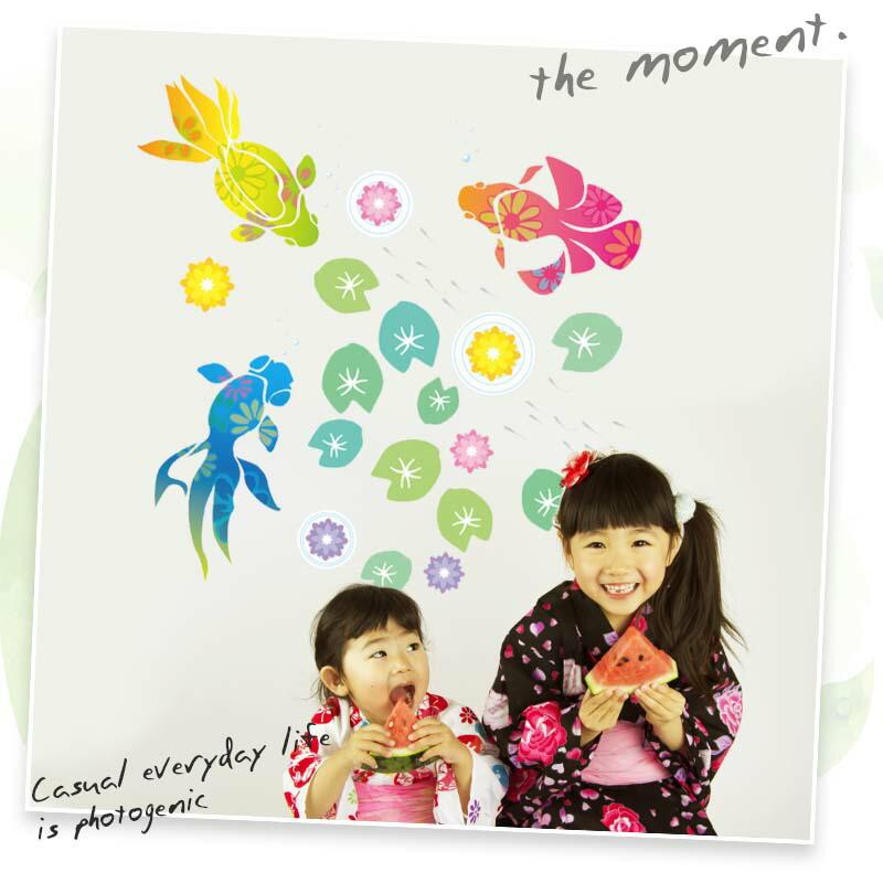 ウォールステッカー 夏 金魚 飾り 花 大きい 和柄 おしゃれ はがせる 高級感 葉っぱ お風呂 金魚物語 | マジックスクウェア | 10