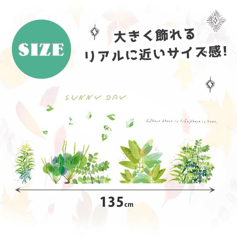 ウォールステッカー 飾り ガーデニング 【サニーデー】 はがせる 壁 シール おしゃれ 植物 北欧 観葉植物 木 おしゃれ インテリア 店内装飾 受注印刷 | ウォールステッカーのスクウェア | 05