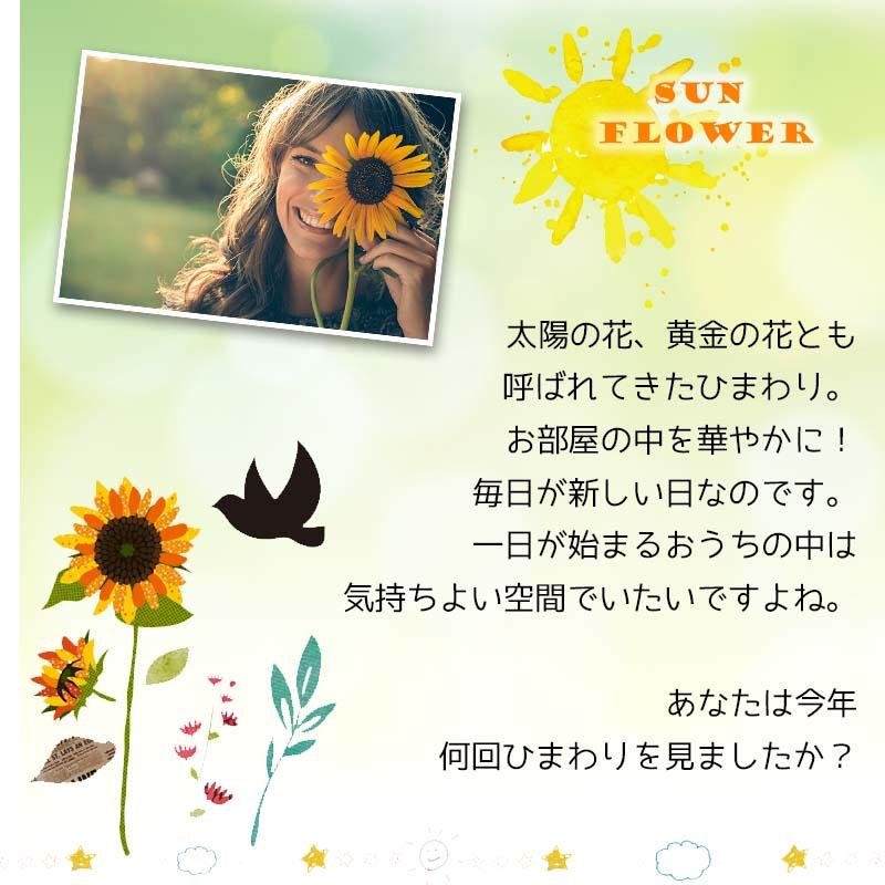 ウォールステッカー はがせる シール 壁紙 花 ひまわり 夏 植物 飾り W0257 ウォールステッカーのスクウェア 通販 Yahoo ショッピング